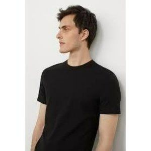 NWT Big Men Short Sleeve Black Crew Neck T-Shirts-